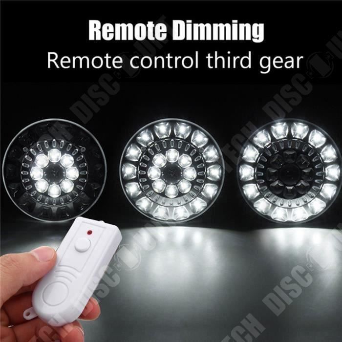 TD® 22LED Lampe solaire extrieur Jardin + télécommande + 6V 1W panneau solaire éclairage randonnée camping nuit lumière