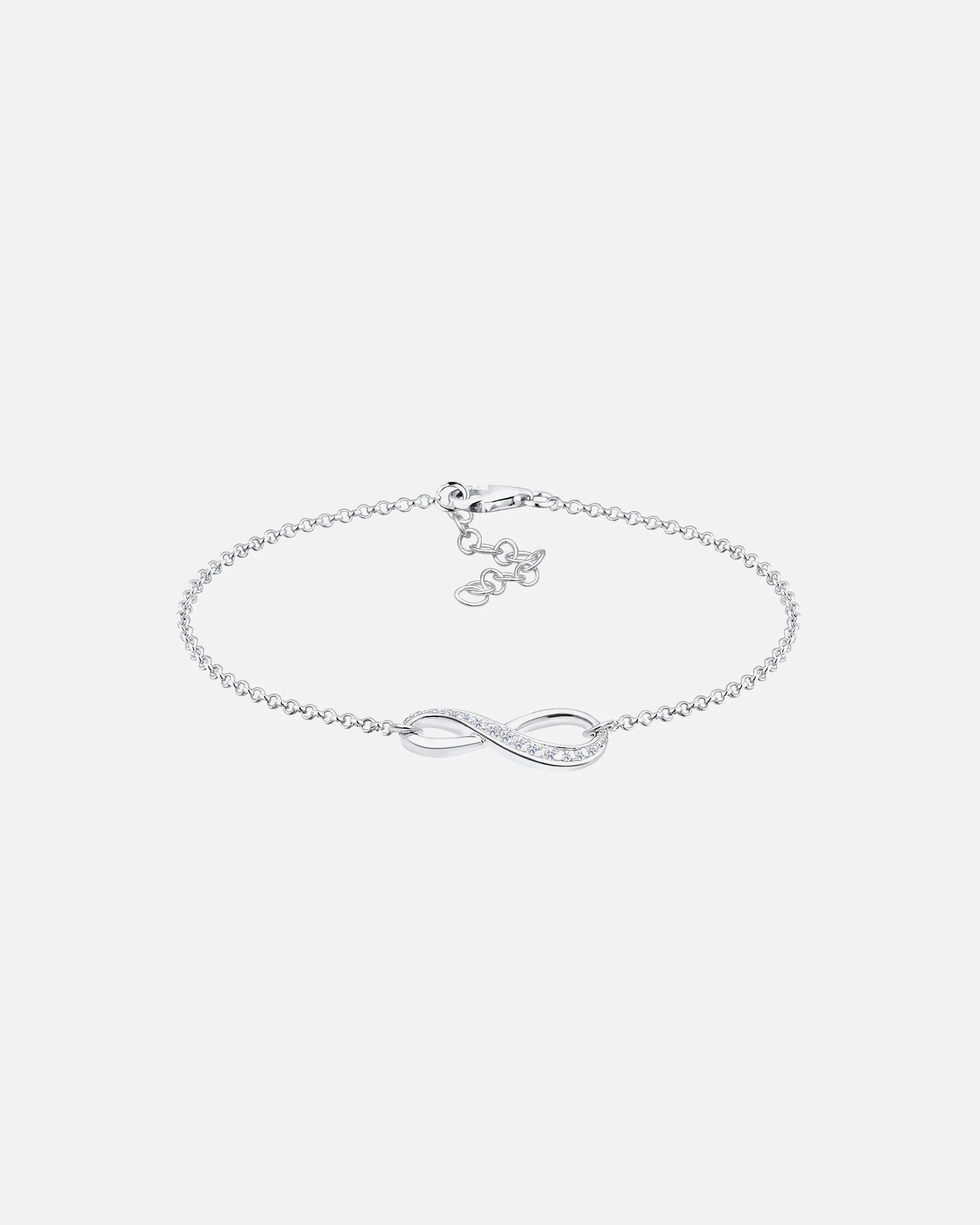 Elli Femmes Symbole d'infini avec Cristaux de Zirconium en Argent Sterling 925