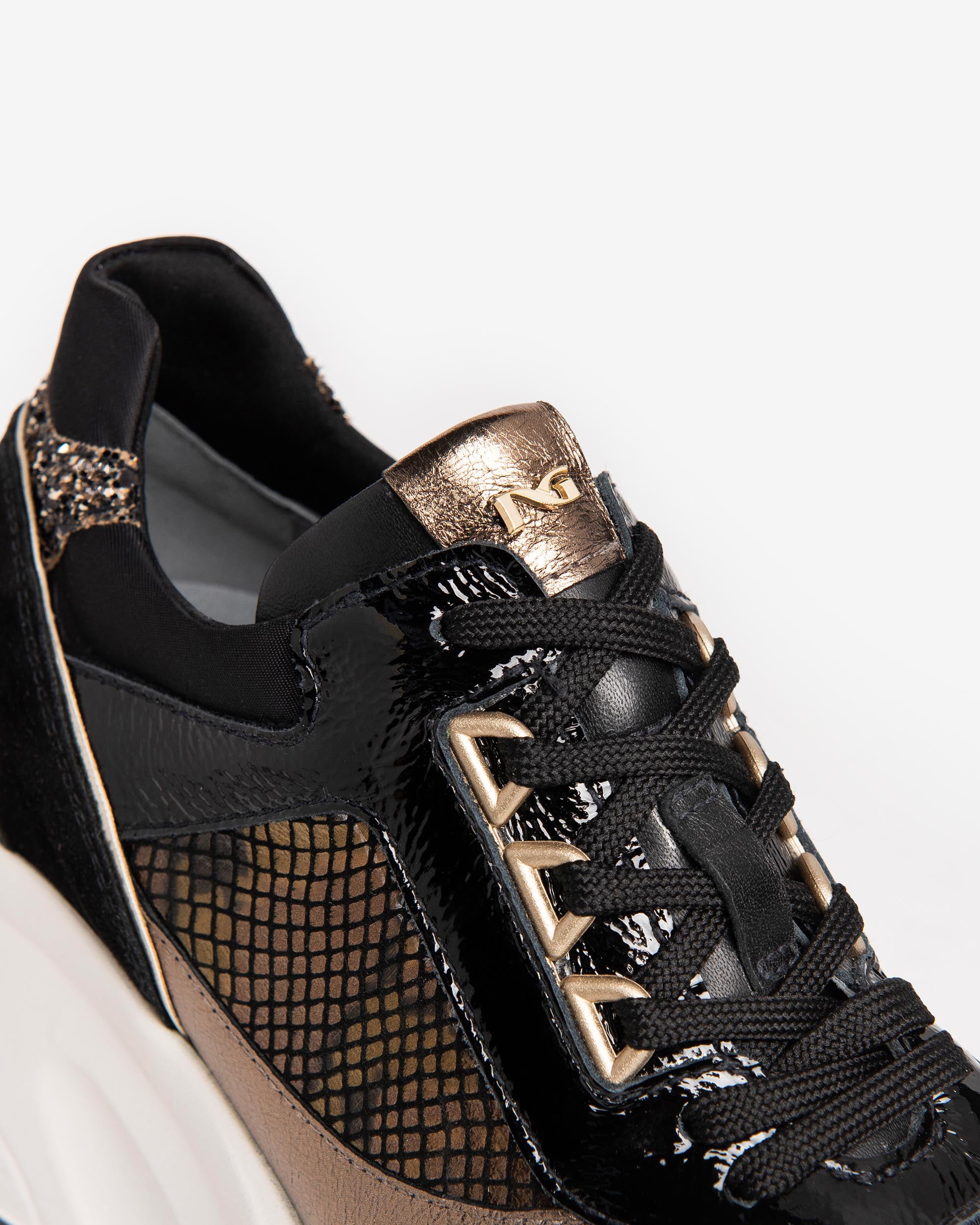  Baskets en cuir et daim pour femmes