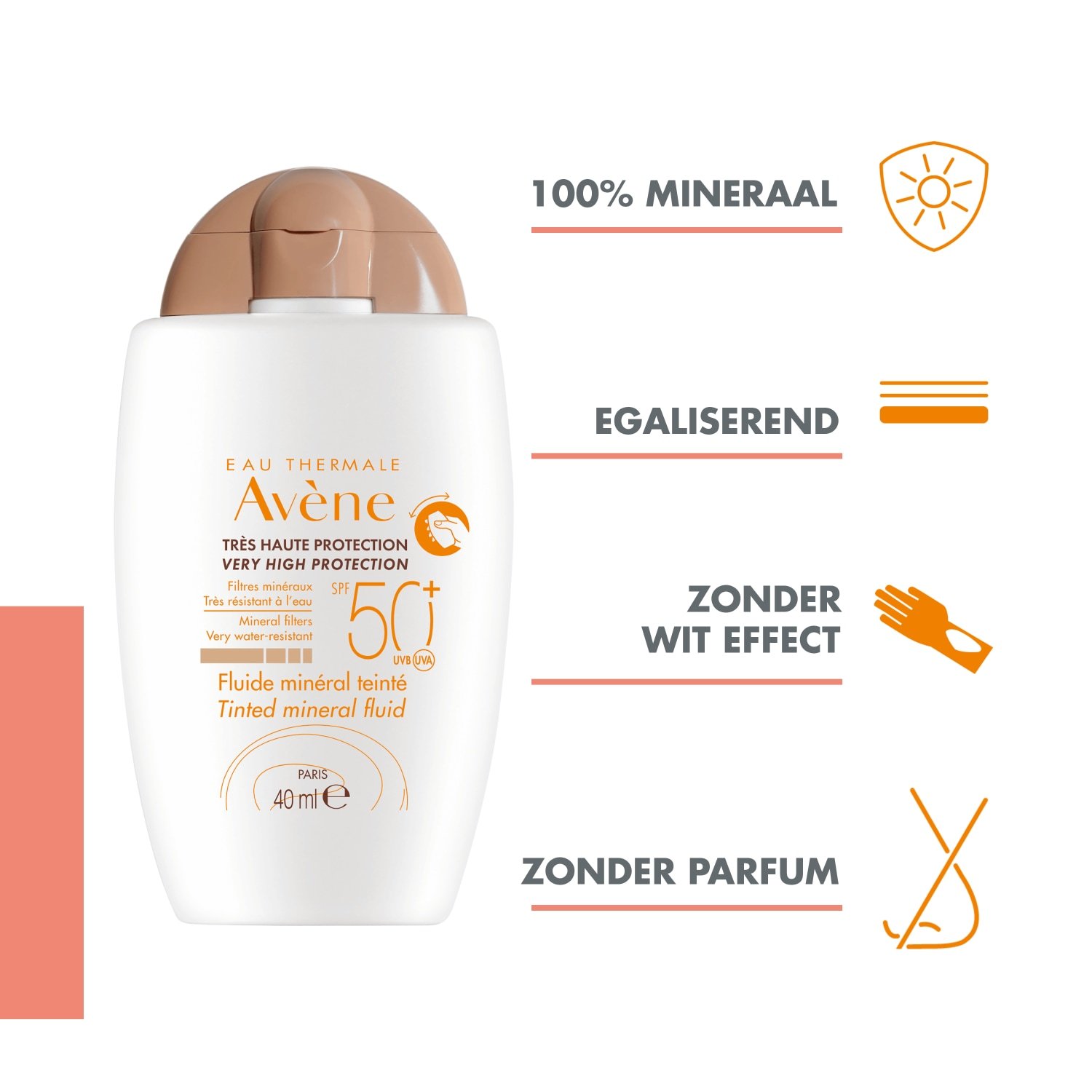 Avène Solaire tonirana mineralna krema za sunčanje SPF 50+ - 40 ml