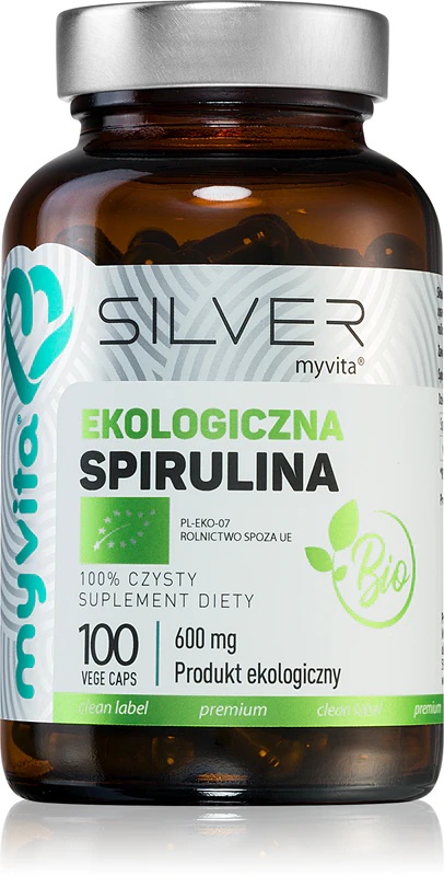 MyVita Silver Spirulina Bio prehransko dopolnilo v kapsulah za podporo imunskemu sistemu
