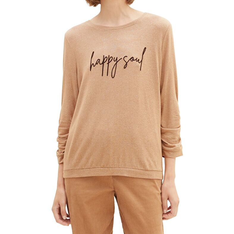 Maglietta da donna beige