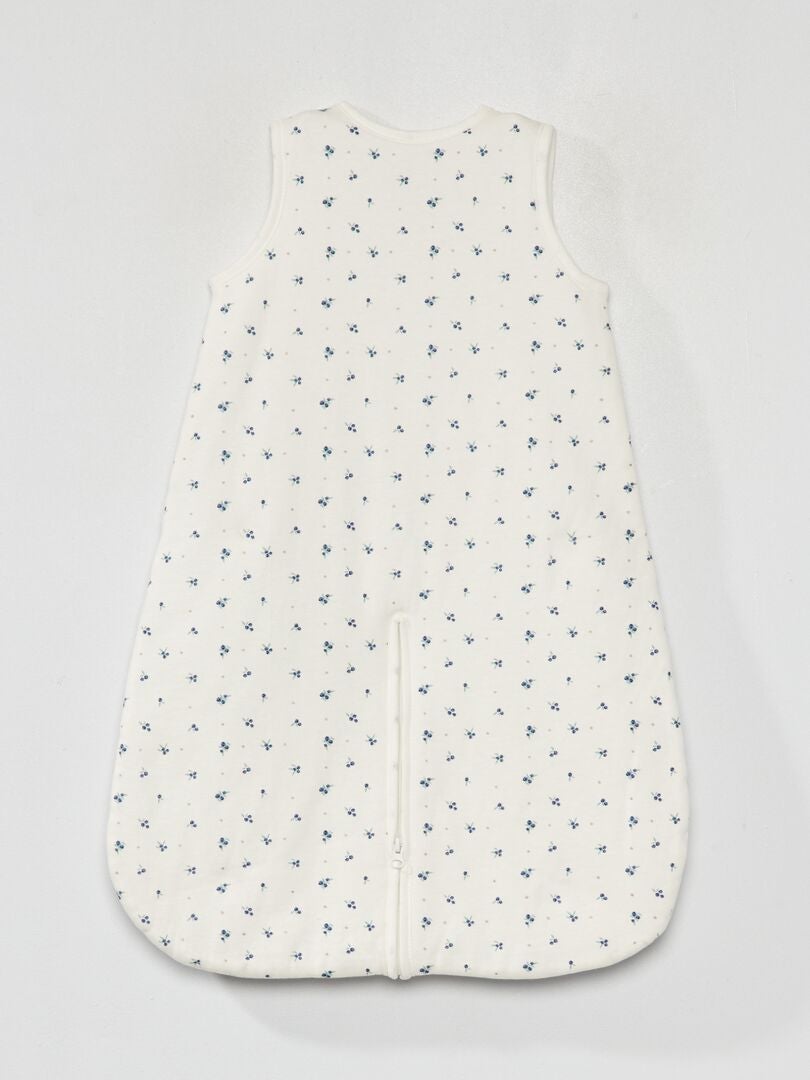 Saco de dormir sem mangas com abertura em zíper - TOG 2 - BRANCO