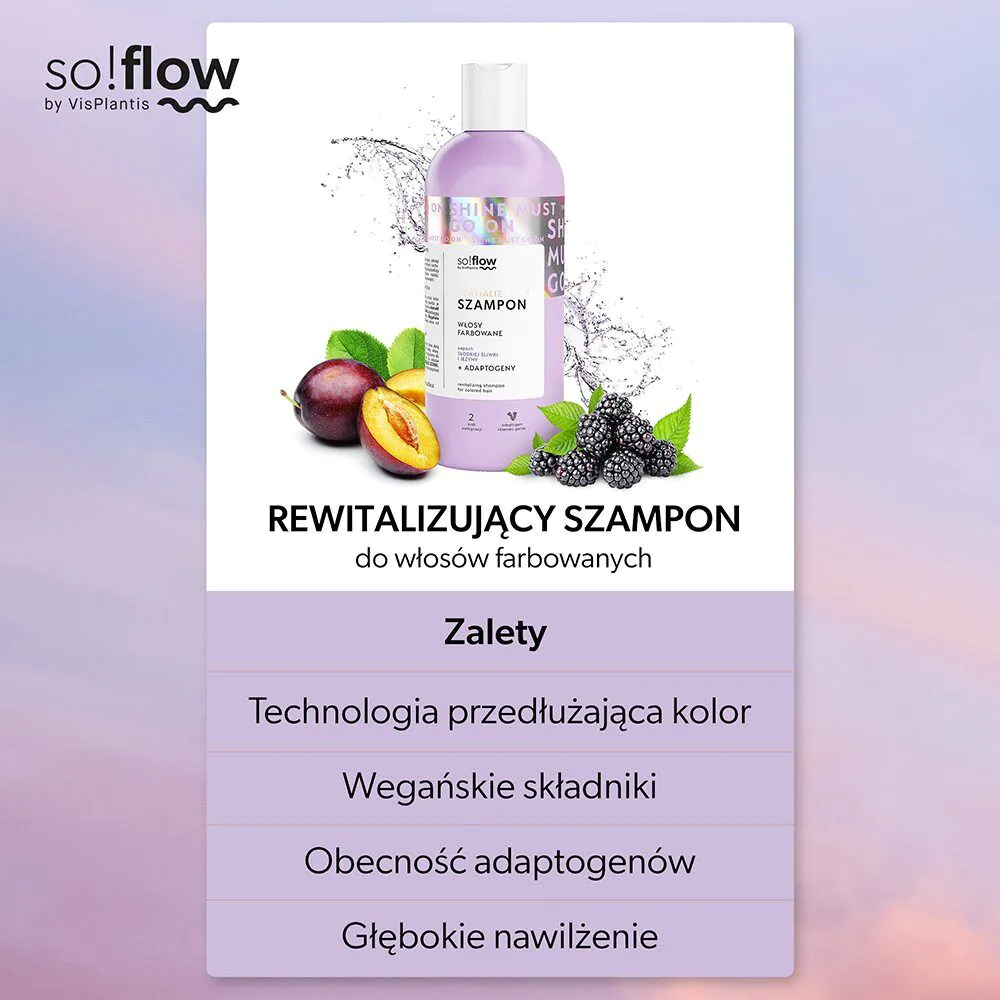 So!Flow Rewitalizujący Szampon do włosów Farbowanych
