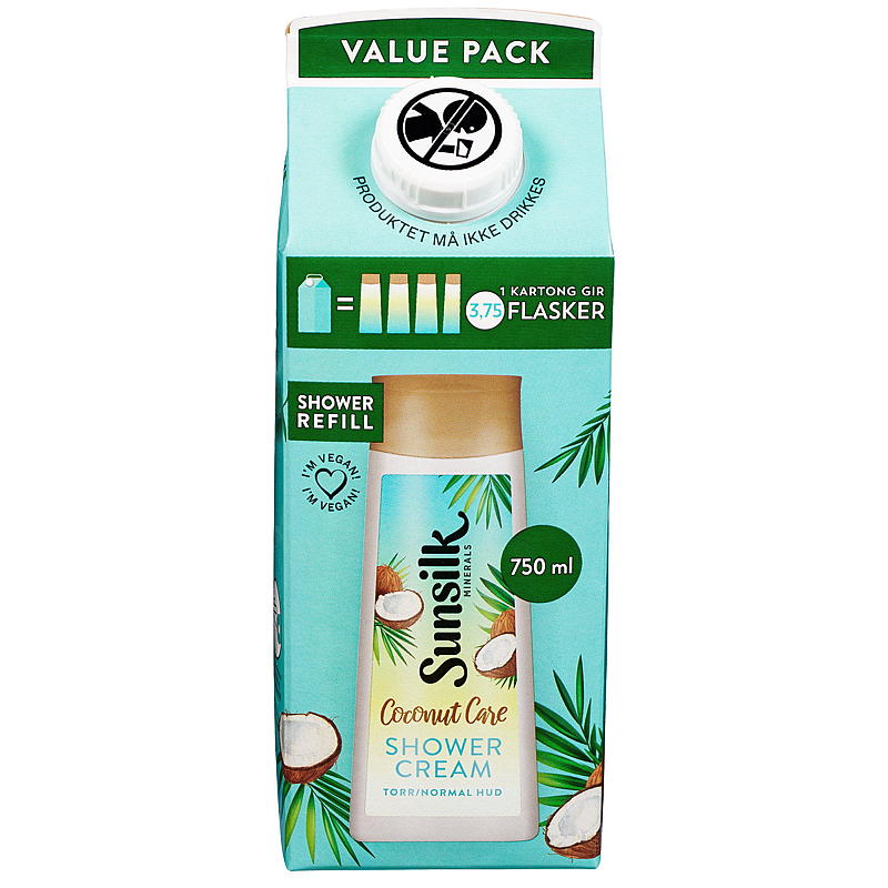 Sunsilk Showersæbe 750 ml refill Kokos Sunsilk