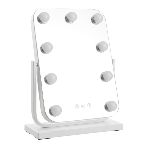 Livingandhome Hollywood Schminkspiegel mit LED-Beleuchtung