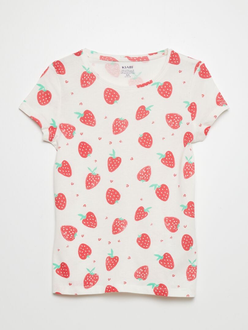Set van 3 bedrukte T-shirts - WIT