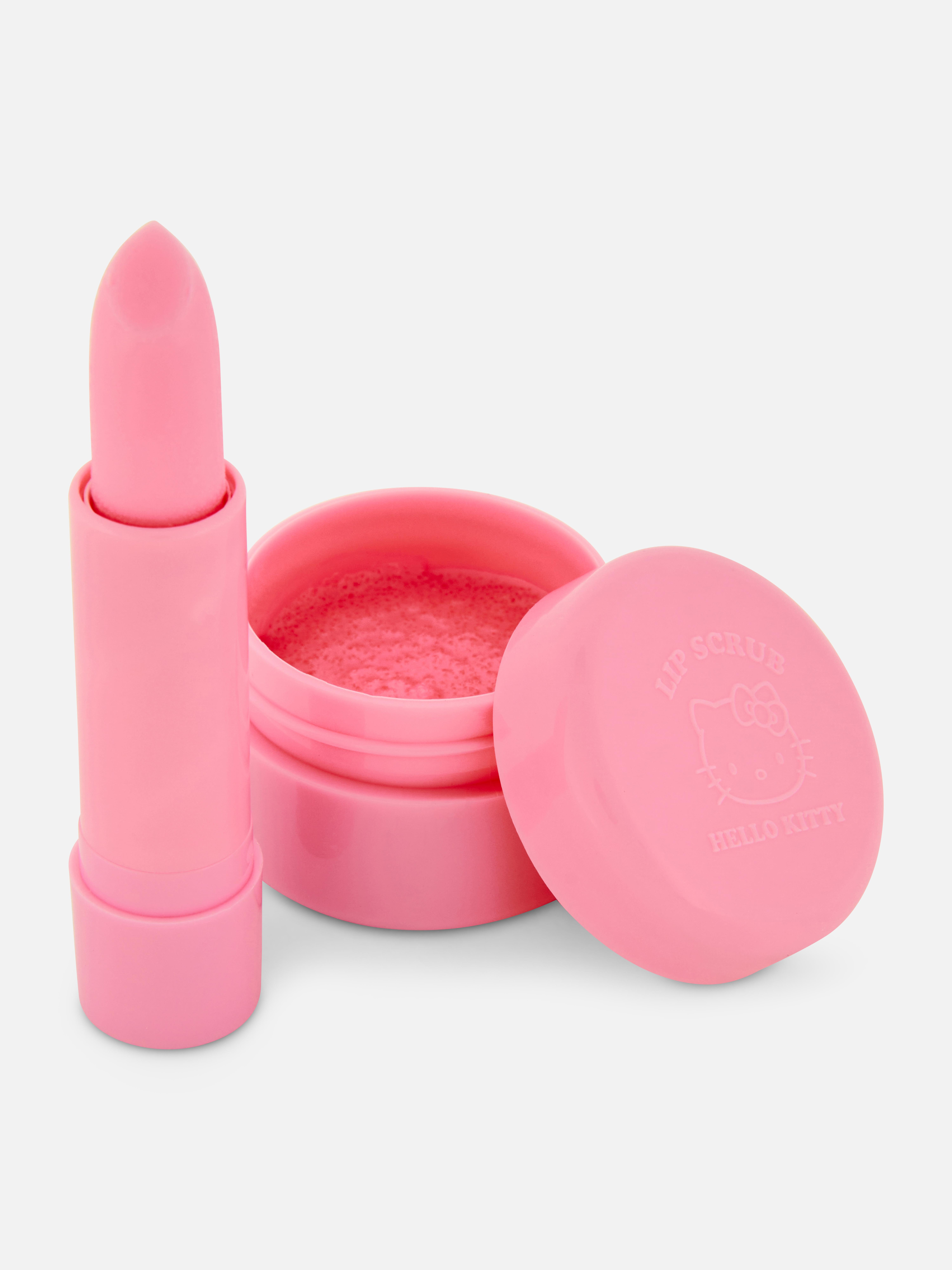 Balsam de buze și exfoliant Hello Kitty Kuromi Un set de îngrijire a buzelor Hello Kitty Kuromi cu balsam hidratant și exfoliant