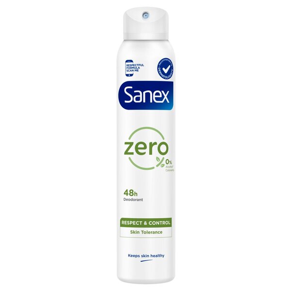 Deodorant spray Sanex Zero% Respect & Control 48H<br>200ml - Toate tipurile de ten