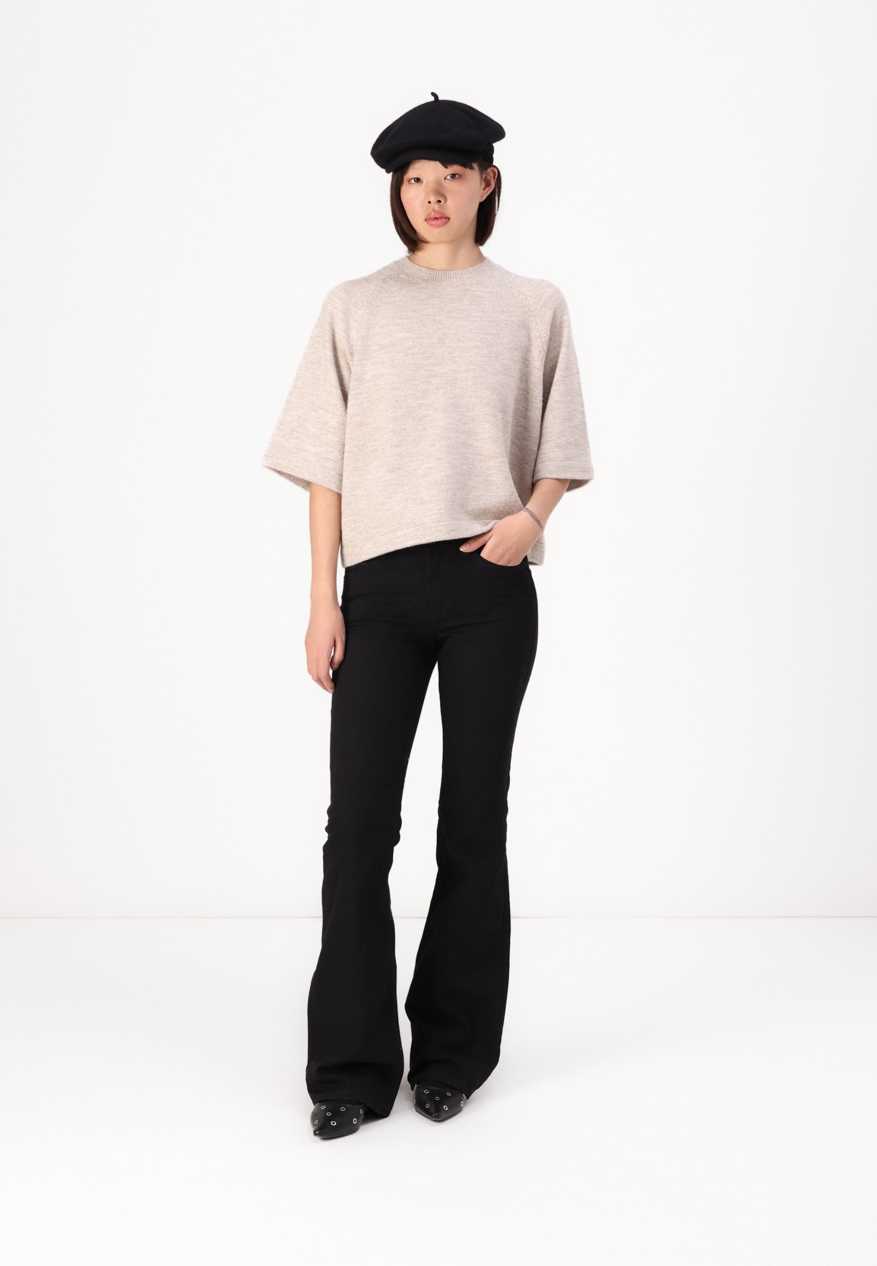 ONLY ONLSIMONI PULLOVER - Jumper - pietra pomice