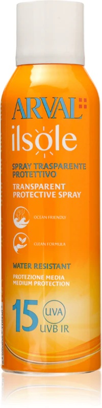 Arval IlSole prozoren zaščitni sprej SPF 15 za sončenje v spreju SPF 15