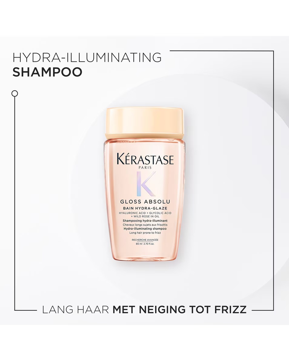 KÉRASTASE Gloss Absolu Bain Hydra-Glaze Șampon anti-încrețire cu efect de luciu - pentru păr lung și pufos