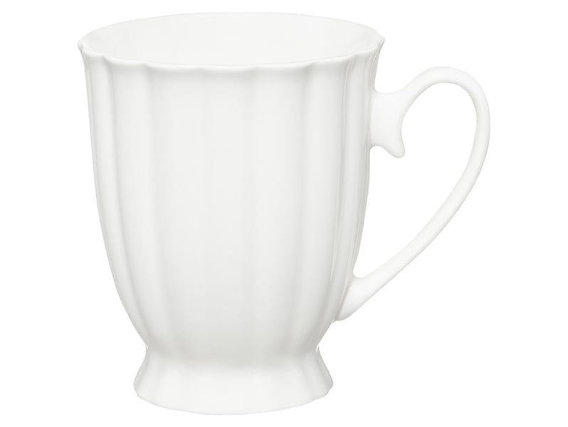 Kubek Curly porcelanowy NBC 310 ml biały