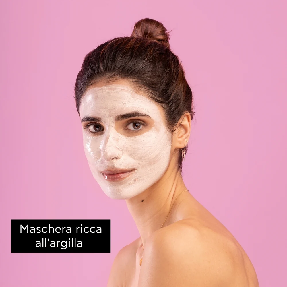 Express Beauty - Viso Maschera Viso Detersione Delicata con Argilla Rosa - Maschera Purificante viso