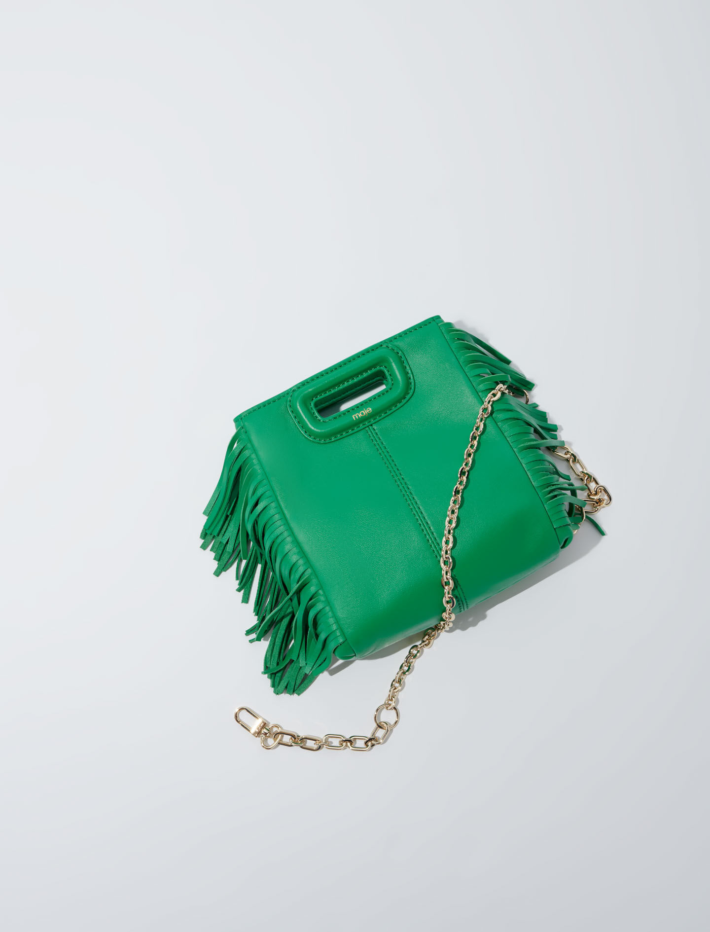 Leren handtas met ketting - Vert Casino