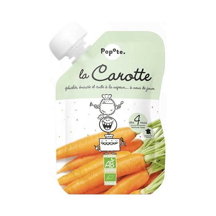 Popote Gemüsebeutel Karottenpüree +4m Bio 120g