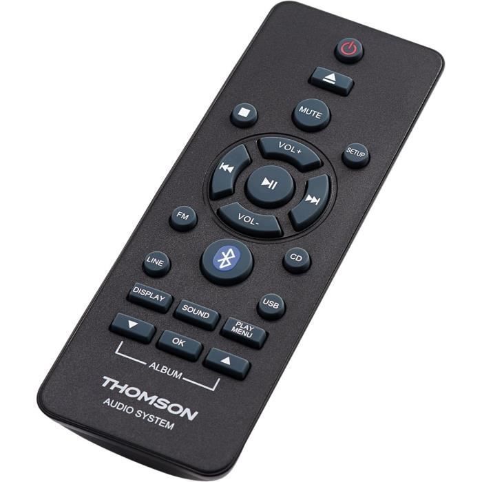 THOMSON MIC122BT Mikro Hi-Fi System - 50W Bluetooth MP3/CD/USB Afspiller - 30 Stationer - Bass Boost Teknologi - Grå