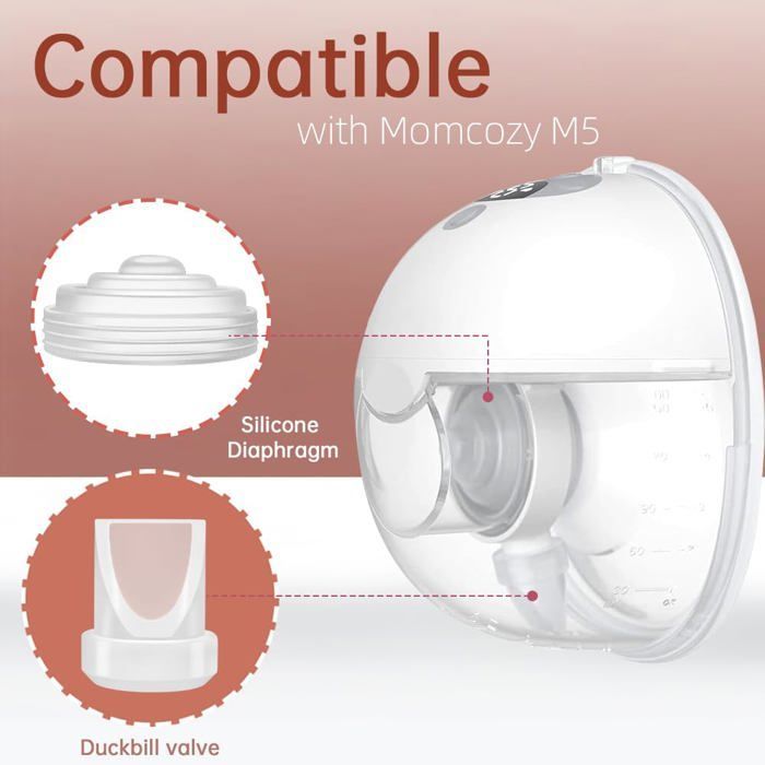 8 Valves + 4 Membranes pour Pompe Momcozy M5 - Convient pour M5 - Pièces de Rechange par Tbuymax