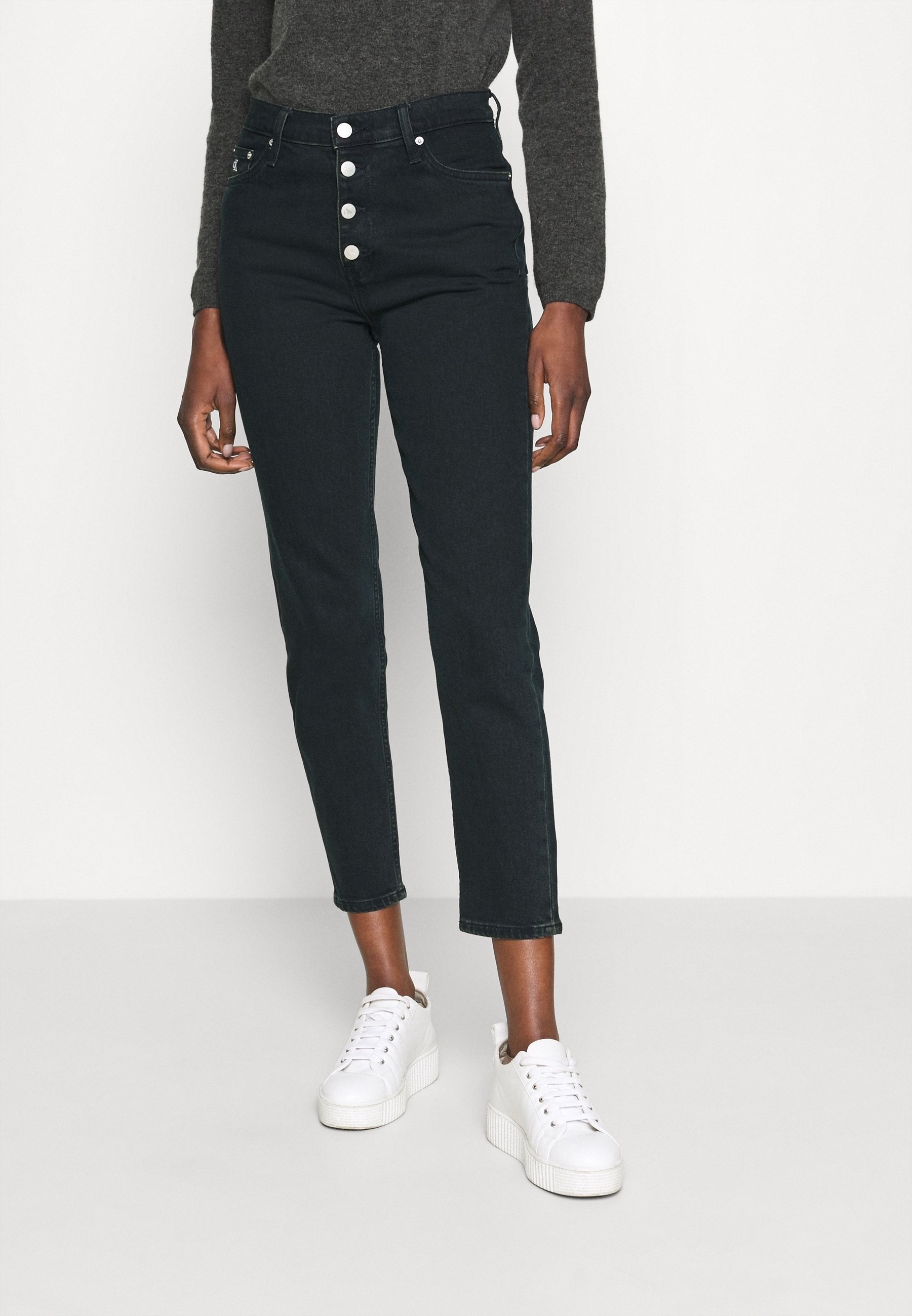 Calvin Klein Jeans Relaxed fit jeans - blåsvart denim
