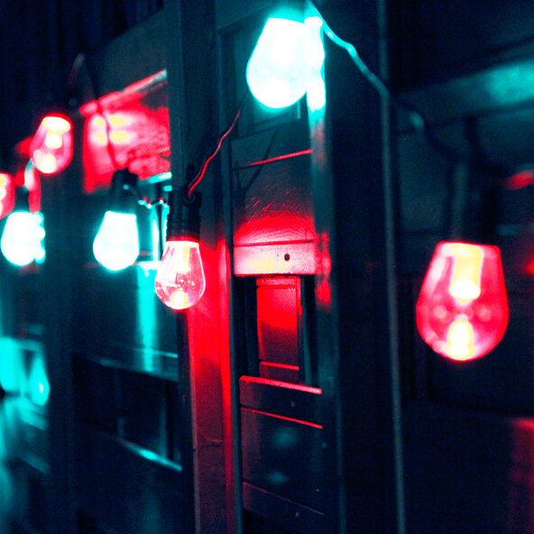 Ghirlandă luminoasă LED inteligentă pentru exterior Stella, albă+colorată