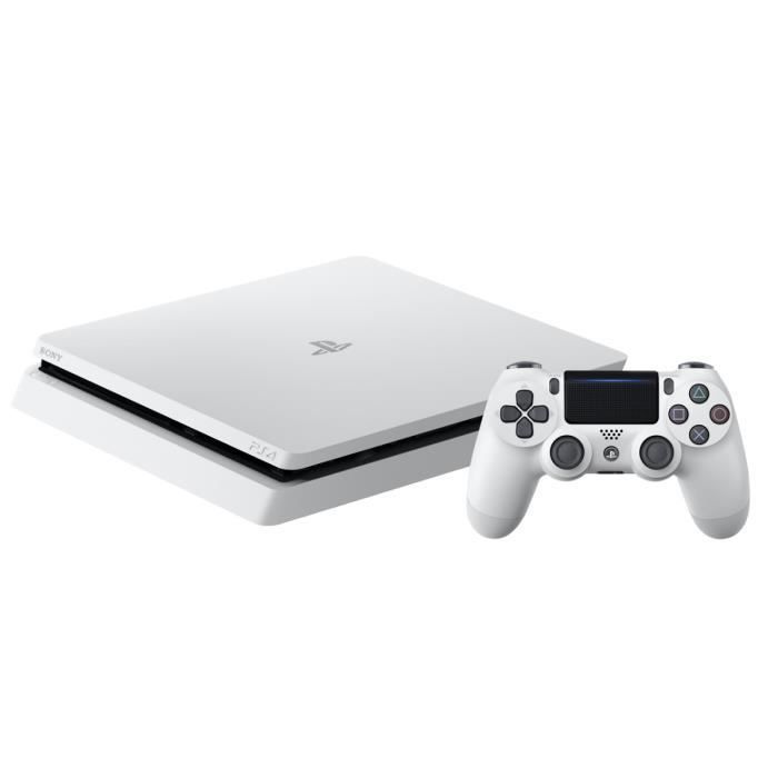 Console PS4 Slim 500Go Blanche/Glacier White - PlayStation Officiel