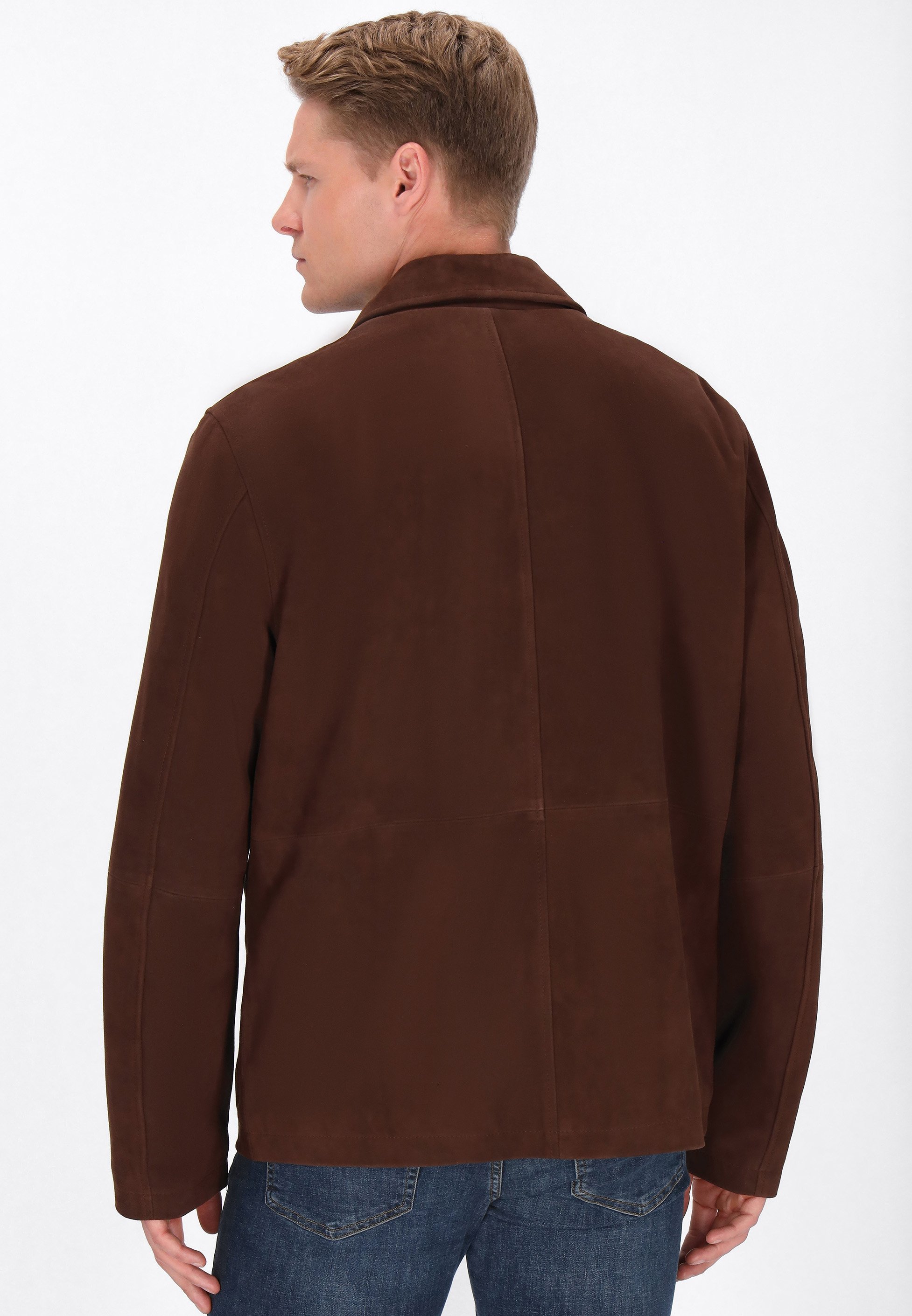 Giacca in pelle DreiMaster - color cioccolato