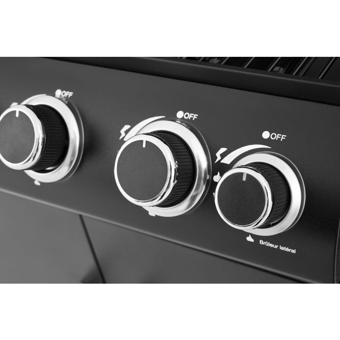 Barbecue a gas - COOKING BOX - Paarl - 4 bruciatori - Superficie di cottura principale: 60 x 42 cm - Griglia scaldavivande - Acciaio