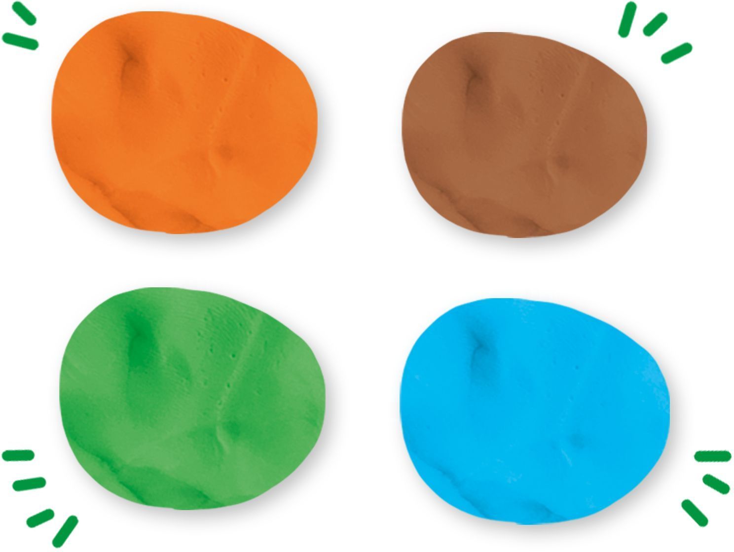 Feel Good Modeling Clay - SES Creative - Dough - Natural (4 x 90g) - Natural Color - Creative and Fun Activity - Age: 1+