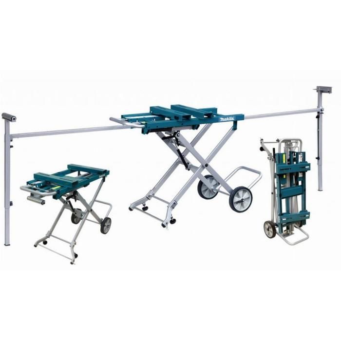 Werkbankwagen - MAKITA - DEAWST05 - Aluminium - 4 wielen - Compatibel met links- en linksdraaiende zagen