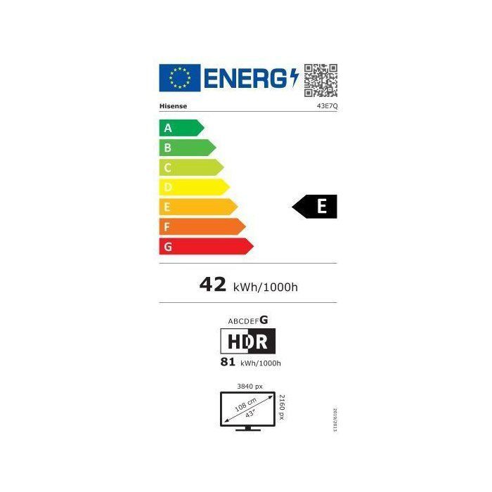 Hisense 43E7Q - Televisor QLED de 43