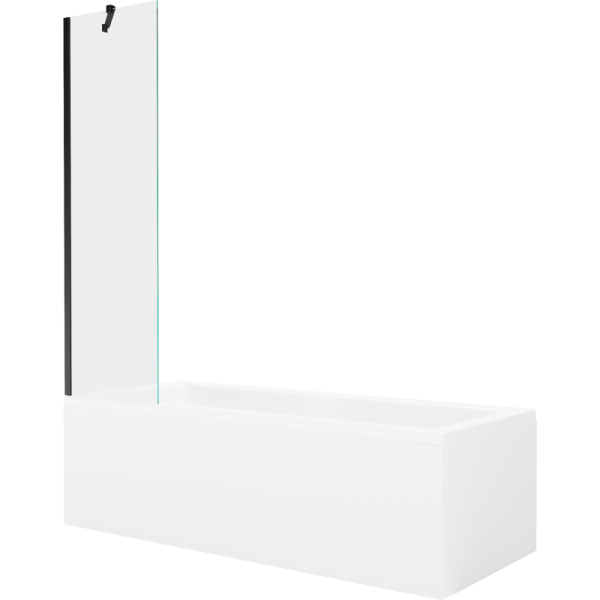 Wanna prostokątna Mexen Cubik 150x70cm z obudową i parawanem 1-skrzydłowym