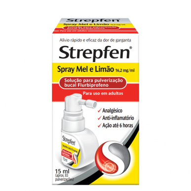 Strepfen Hunaja-sitruuna Kurkkukipusuihke 15 ml