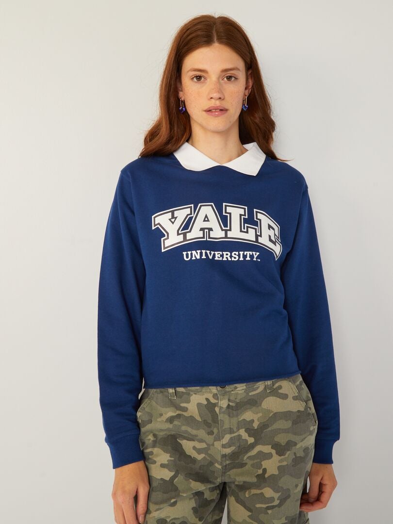 Sudadera 'Yale' de tejido polar - azul marino