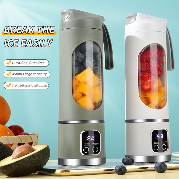 Presse-agrumes électrique multifonction portable sans fil USB, petit appareil de cuisson, presse-agrumes rechargeable, tasse, vert