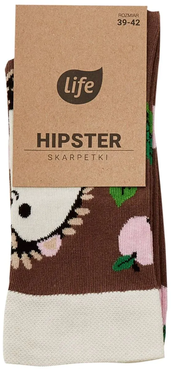 Life Skarpetki Hipster wzór Jeżyki 1 rozm.35-38 1 para