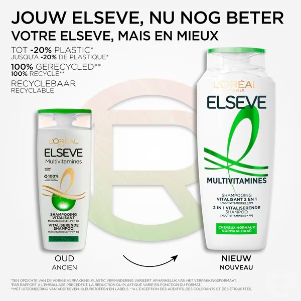 L'Oréal Paris Elseve Multivitamini 2-u-1 vitalizirajući šampon<br>300ml