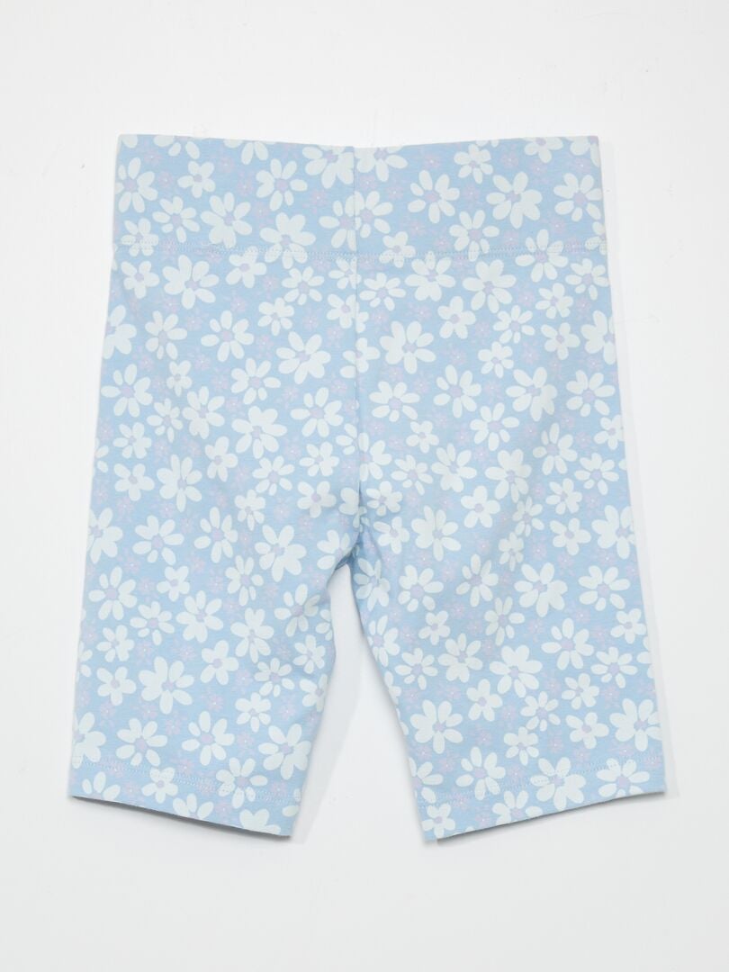 Pantalones cortos de ciclismo de algodón elástico - AZUL