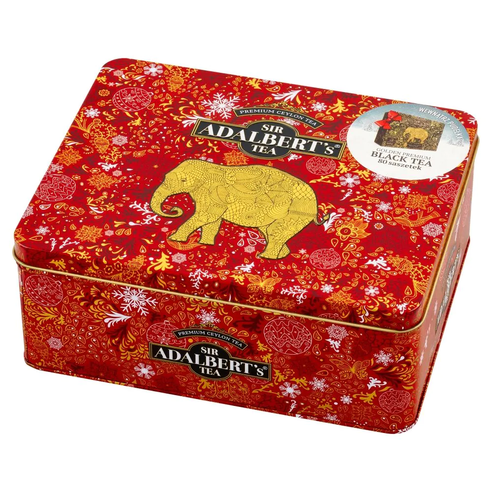 Adalberts Black Tea Golden Gift Box Czerwony