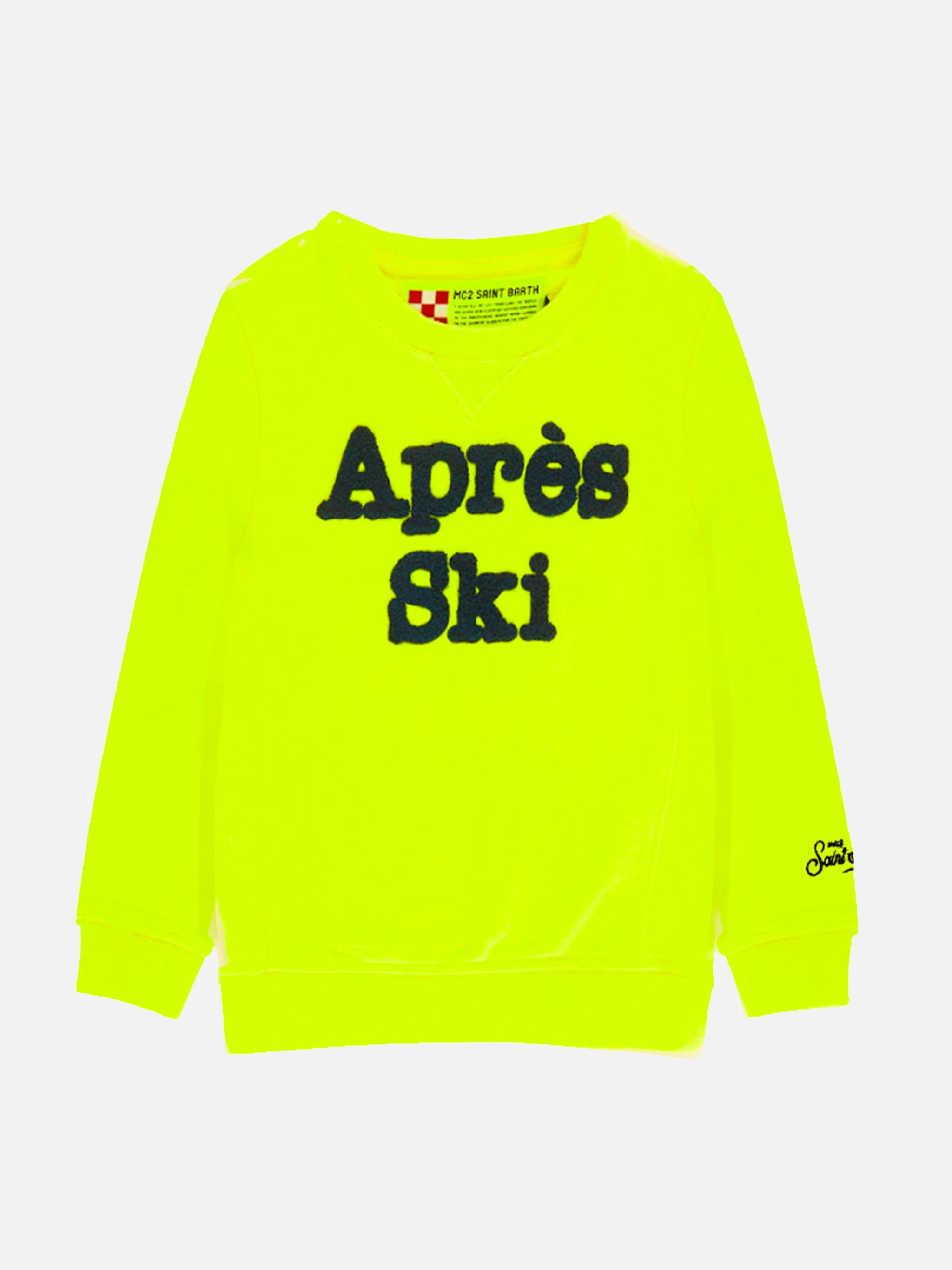 Felpa da bambino giallo fluo Après Ski