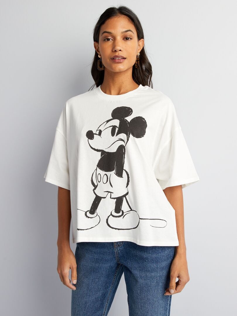 Mickey Mouse T-shirt met korte mouwen - WIT