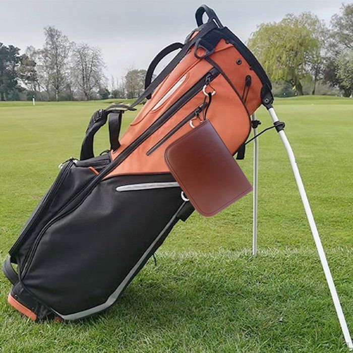 Bolsa para herramientas de golf - Guarda y organiza tu equipo de golf - Marrón, gran capacidad - Compartimentos individuales - Solo la bolsa