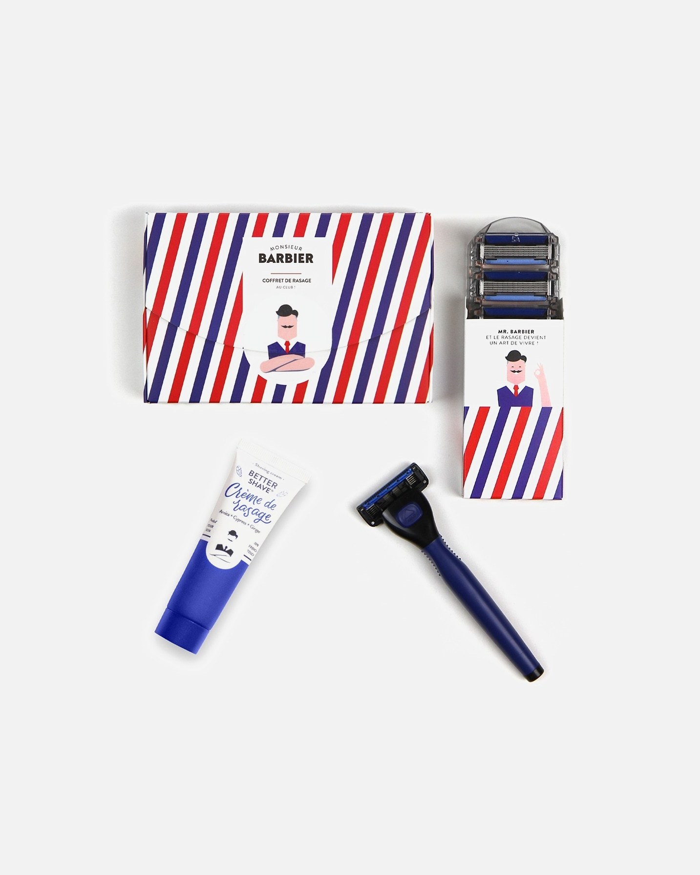 Monsieur Barbier skūšanās komplekts, žiletes Discovery Box -