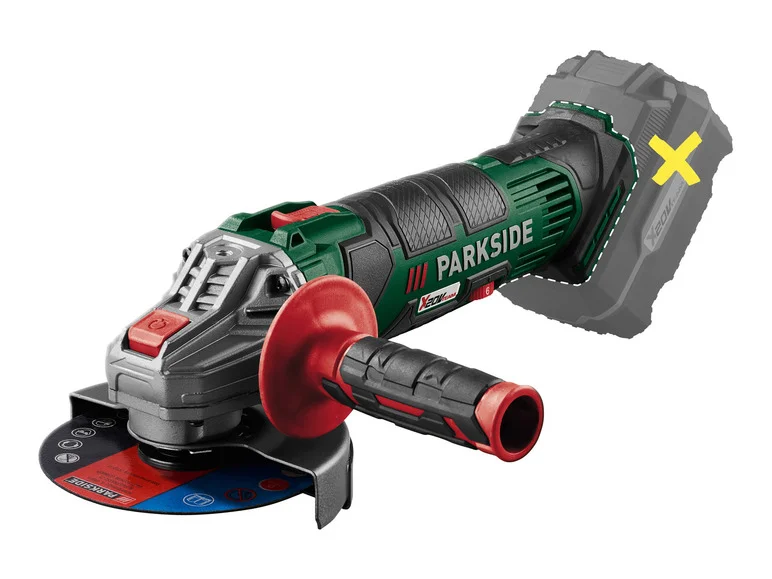 Polizor unghiular fără fir PARKSIDE® PWSA 20-Li F4, 20 V