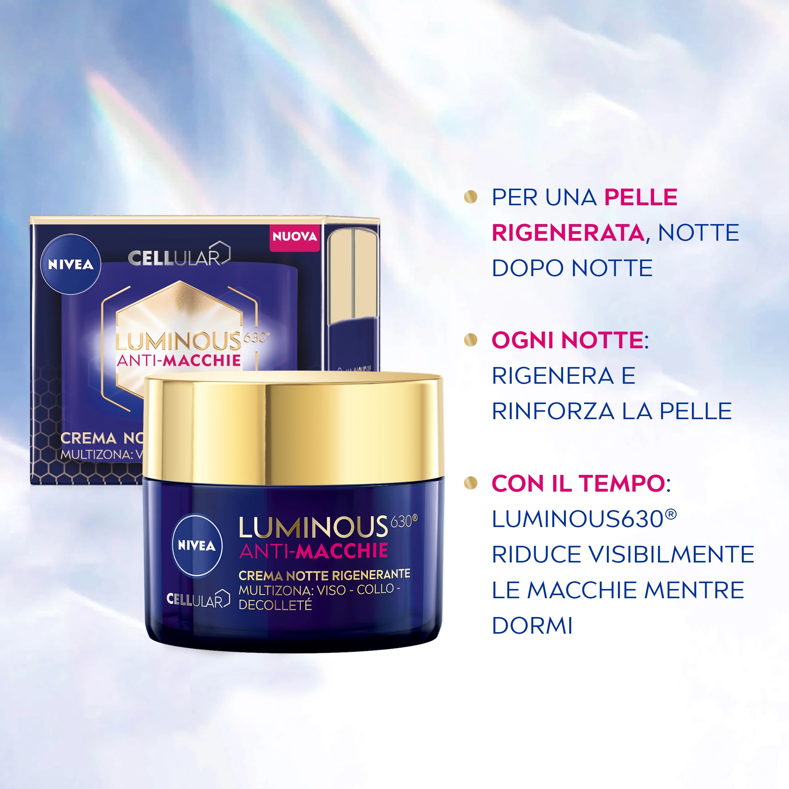NIVEA Nivea Cellular Luminous creme noturno contra imperfeições da pele 50 ml Rosto, pescoço e colo