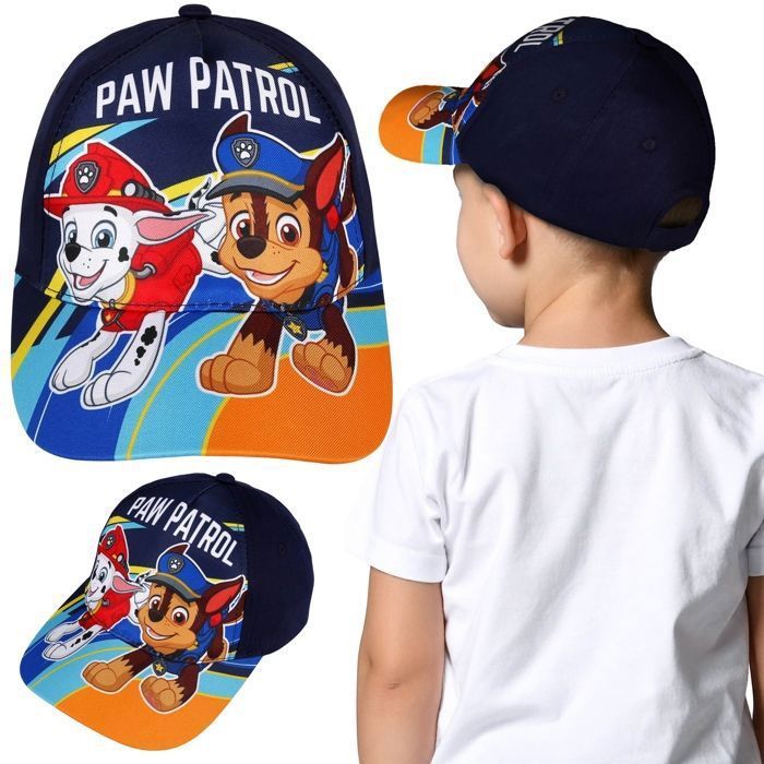 Gorra de béisbol azul marino para niños de Paw Patrol Chase Marshall para verano, gorra de béisbol ajustable 54