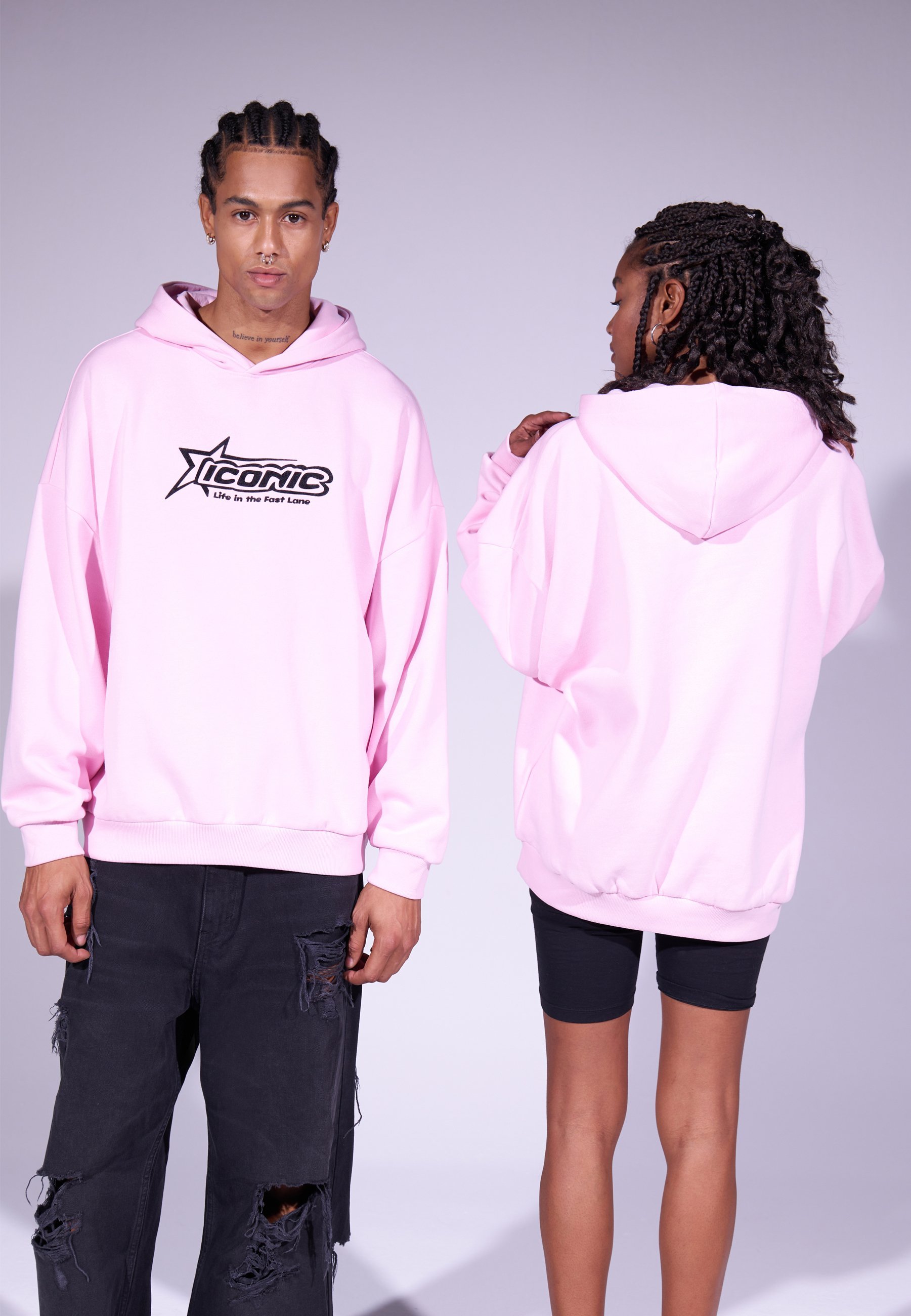YOURTURN UNISEXE - Sweat à capuche - rose