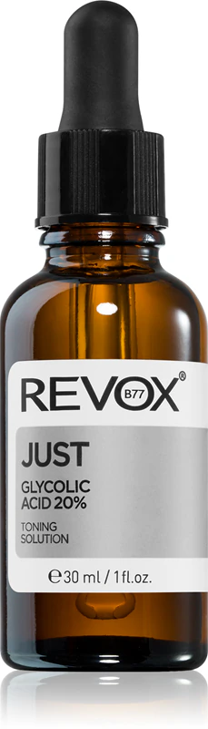 Revox B77 JUST Glycolic Acid 20% vyhladzujúce a exfoliačné sérum na tvár