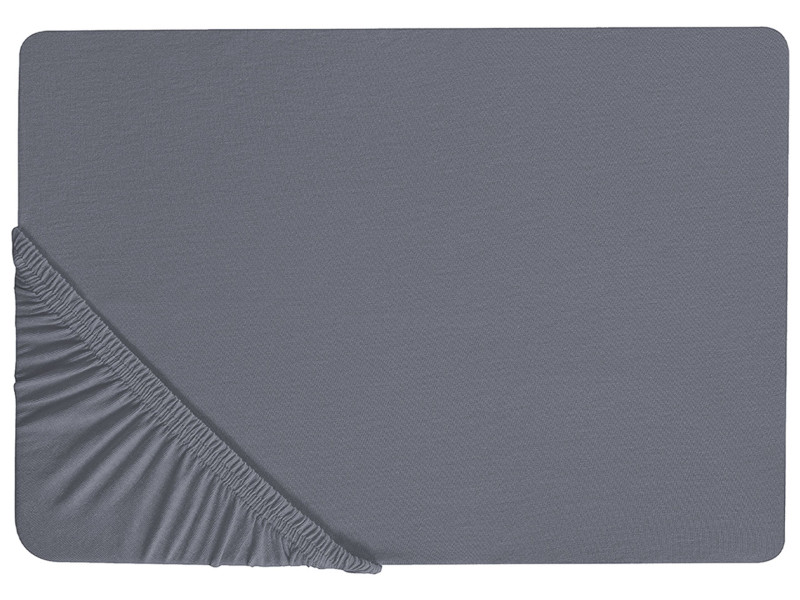 Bawełniane prześcieradło 140x200 cm ciemnoszare