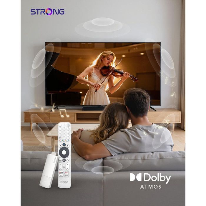STRONG - LEAP-AIR - Streaming Box Google TV 4K - Chromecast - Wi-Fi - Bluetooth - Google Assistente - Dolby Atmos/Vision - HDR