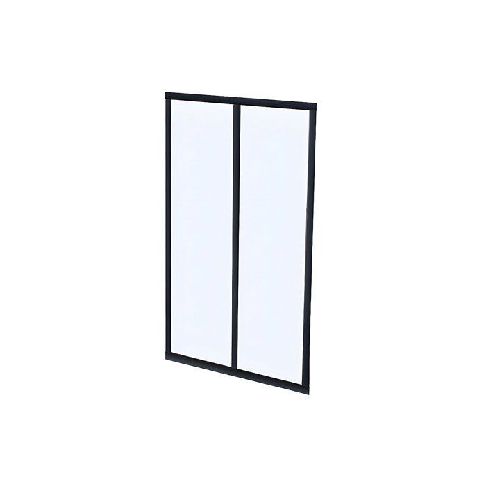 Techo de cristal de aluminio con recubrimiento en polvo estilo taller - 60x105 cm - Negro - BAYVIEW